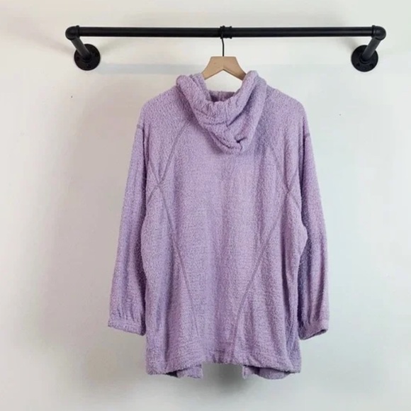 NWT Urban Outfitters UO Out From Under Morgan Hooded Fuzzy Jacket In Lilac - Picture 8 of 9